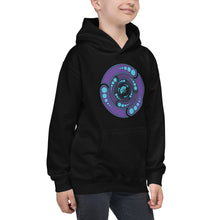 Load image into Gallery viewer, Galactic Portal (Open Purple &amp; Turquoise) ~ Kids Unisex Hoodie