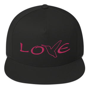 LOVE (Pink Thread) Flat Rim Hat
