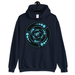 Galactic Portal - (Turquoise & Black) ~ Unisex Hoodie