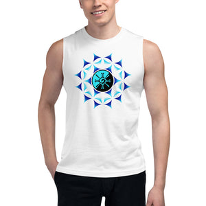 Blue Galactic Mandala ~ Unisex Sleeveless Shirt