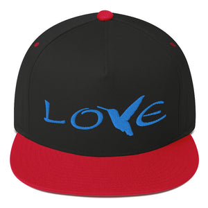 LOVE (Blue Thread) Flat Rim Hat