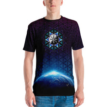 Load image into Gallery viewer, Earthrise Galactic Mandala ~ Men&#39;s All-Over-Print T-shirt