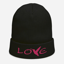 Load image into Gallery viewer, LOVE (Pink Thread) ~ Organic Cotton Beanie