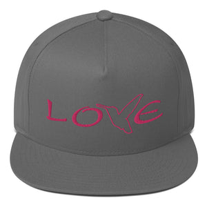 LOVE (Pink Thread) Flat Rim Hat