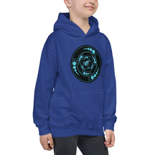 Load image into Gallery viewer, Galactic Portal - (Turquoise &amp; Black) ~ Kids Unisex Hoodie