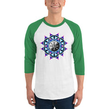 Load image into Gallery viewer, Rainbow Galactic Mandala ~ Unisex 3/4 Sleeve Shirt