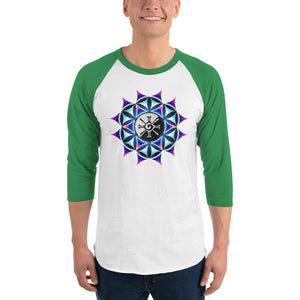 Rainbow Galactic Mandala ~ Unisex 3/4 Sleeve Shirt