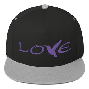 LOVE (Purple Thread) Flat Rim Hat