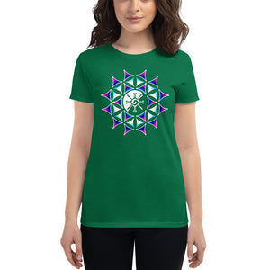 Rainbow Galactic Mandala (Transparent) Women's T-Shirt