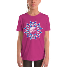 Load image into Gallery viewer, Galactic Mandala (Transparent) Youth Unisex T-Shirt