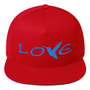 LOVE (Blue Thread) Flat Rim Hat