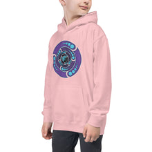 Load image into Gallery viewer, Galactic Portal (Open Purple &amp; Turquoise) ~ Kids Unisex Hoodie
