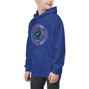 Galactic Portal (Open Purple & Turquoise) ~ Kids Unisex Hoodie