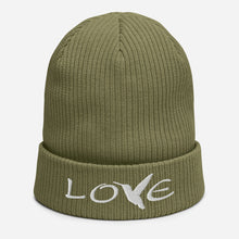 Load image into Gallery viewer, LOVE (White Thread) ~ Organic Cotton Beanie