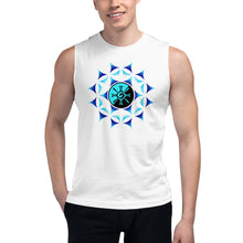 Load image into Gallery viewer, Blue Galactic Mandala ~ Unisex Sleeveless Shirt