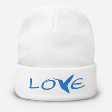 Load image into Gallery viewer, LOVE (Blue Thread) ~ Embroidered Beanie