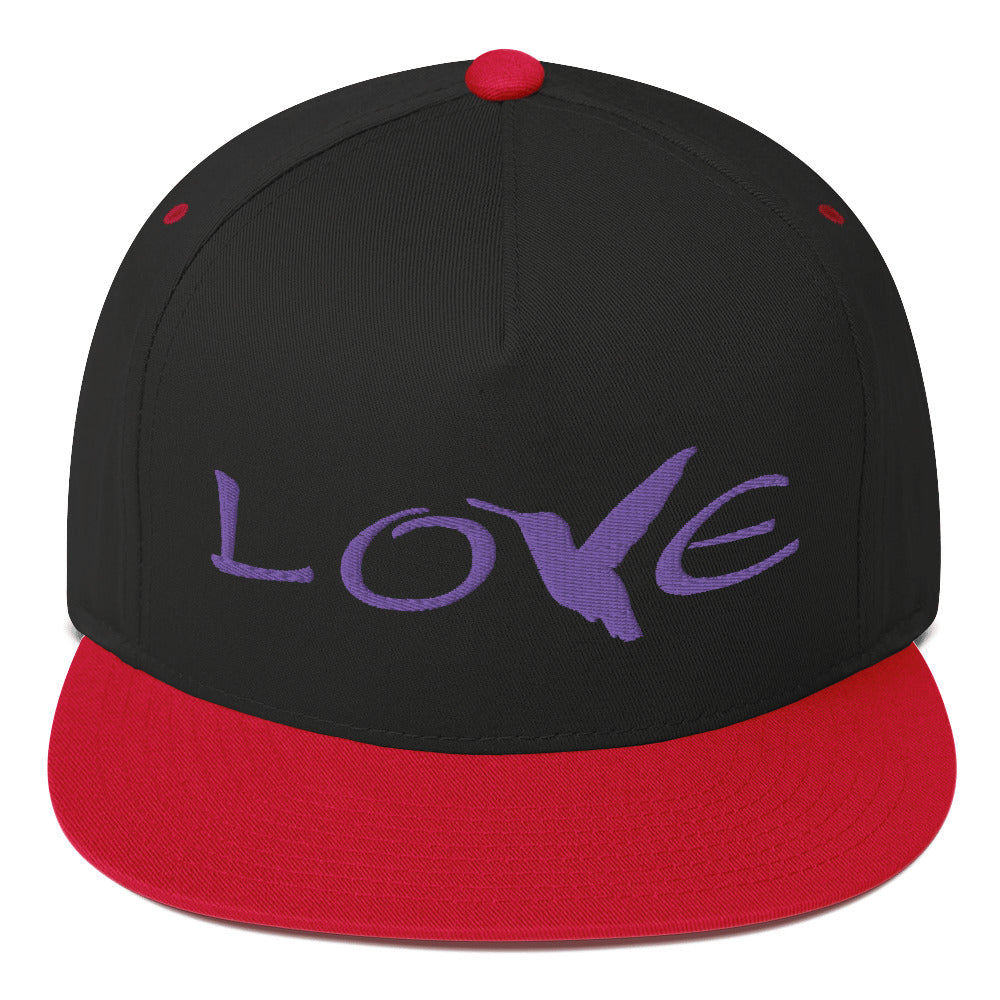 LOVE (Purple Thread) Flat Rim Hat