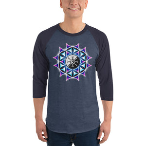 Rainbow Galactic Mandala ~ Unisex 3/4 Sleeve Shirt