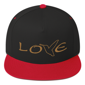 LOVE (Gold Thread) Flat Rim Hat